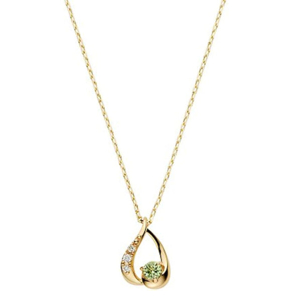 [Vendome Aoyama] Necklace August Birthstone K10 Yellow Gold Birthday Stone (Peridot) AJVN147440PD