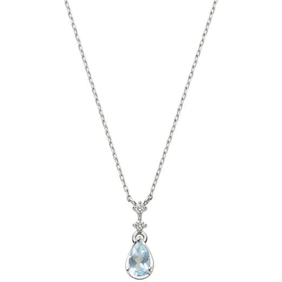 [Vendome Aoyama] [Platinum Woman] Necklace Platinum Aquamarine APVN209840AQ