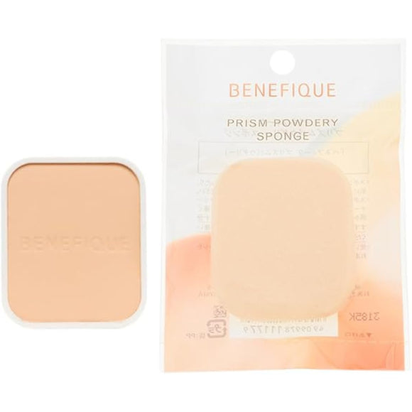 [Set] Shiseido Benefique Prism Powdery SPF25 PA+++ Refill 10g + Dedicated Sponge Pink Ocher 10