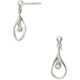 Vendome Aoyama Earrings K10 White Cold Diamond Drop AJBA2217 DI