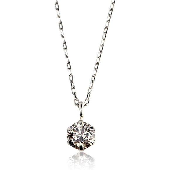 OKKO Diamond Necklace Single Diamond Women's Gift Mother's Day Sorry I'm Late Natural Diamond 40cm Platinum 850 0.1ct