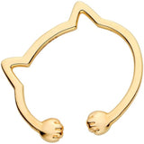 [VIE Vendome Aoyama] Earrings K10 Yellow Gold Cat Ear Cuff [Product eligible for Me&Cats donation] GJVE0342H YG