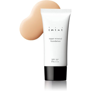 imini Repair Mineral Foundation (Liquid Foundation / 30g / SPF50+ PA++++ Alcohol-free) Dry Skin Moisturizing Serum Non-Chemical (Serum Ingredients/LPS) Skin Care