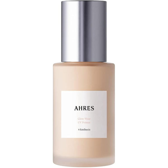 AHRES Glow Wear UV Primer <UV Primer> 30ml Makeup base Floral, woody, musky scent SPF50+ PA++++ UV protection Serum gel Double barrier effect Base makeup Glowing skin Sunscreen