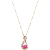 [Vendome Aoyama] Necklace K18 Pink Cold Basic Ruby AGAN622140RU