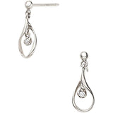 Vendome Aoyama Earrings K10 Pink Cold Swing Diamond Drop AJAA2217 DI