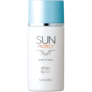 SONOKO [50th Anniversary of Founding Sonoko Suzuki] Sun Protect Body & Face 50ml SPF50+ PA++++ [Lightweight sunscreen lotion for the whole body] UV protection Non-sticky Sunscreen Transparent finish Waterproof Non-chemical formula Fragrance-free Made