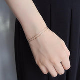 VA Vendome Aoyama Bracelet K10 Yellow Gold Double-Strand Style Bangle GJVB0073LSYG