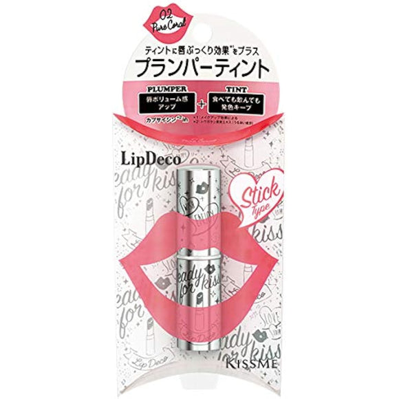 Lip Deco Plum Partint Stick 02 Pure Coral