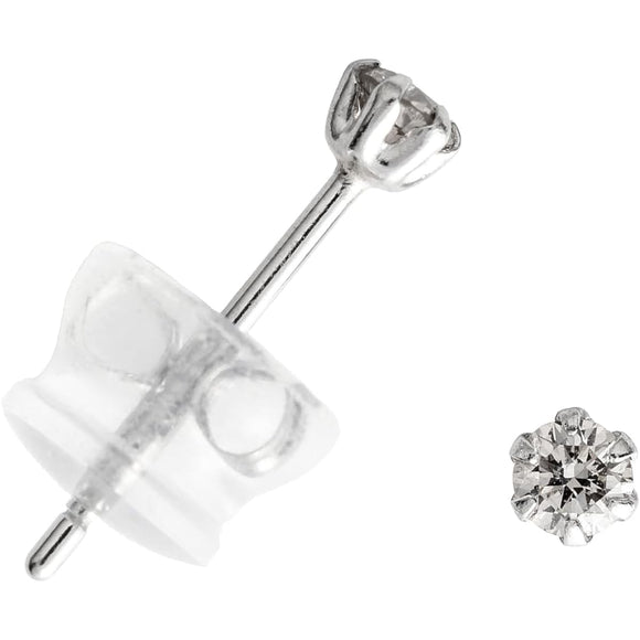 [Sophias & D.] Platinum Natural Diamond Earrings 0.1 carat (0.05ct✕2) PT900 0.1ct Made in Japan 344-744