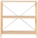 MUJI 61182278 Pine Wood Shelf Unit, Small, (W x D x H): 33.9 x 15.6 x 32.7 inches (86 x 39.5 x 83 cm)