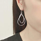 Vendome Aoyama Kengo Kuma + MA,YU SV925 Silver pasta Swing Double-Row Earrings Kengo Kuma KMSA0030 SI