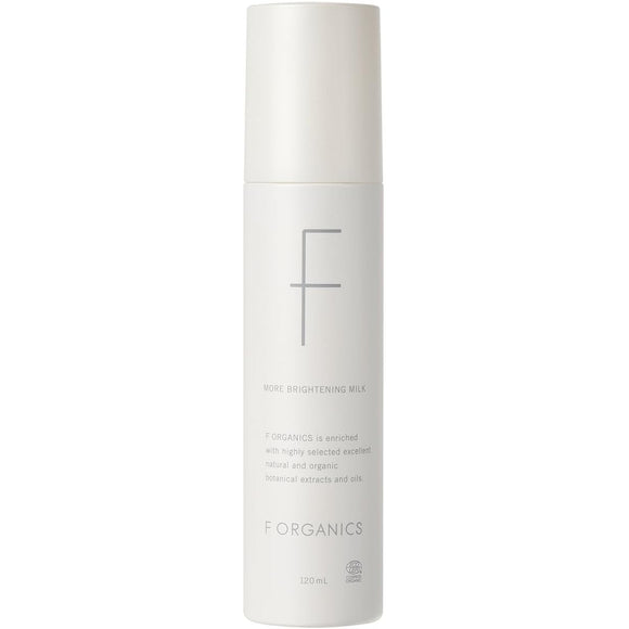 F organics More Brightening Milk 120mL Emulsion Gel Emulsion Moisturizing Moisturizing Emulsion Moisture COSMOS ORGANIC Certified 100% Natural Ingredients