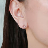 [VIH Vendome Aoyama] Earrings K10 pink gold diamond 0.02ct Quince (Karin) GJAA0244 DI