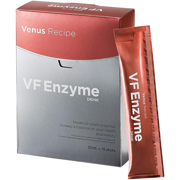 AXXZIA Venus Recipe VF Enzyme Drink, 10.1 fl oz (300 ml) (0.7 fl oz (20 ml) x 15 sticks)