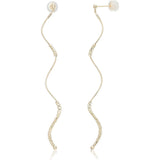 [Vendome Aoyama] [Kengo Kuma + MA,YU] K10YG Yellow Gold Pasta Spiral Earrings [Kengo Kuma] KMJA0112 YG