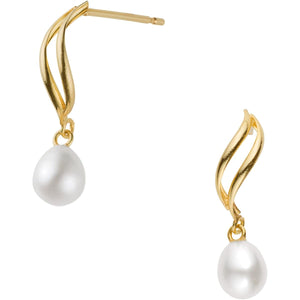 VA Vendome Aoyama Earrings K10 Yellow Gold Freshwater Pearl GAVA0367 PF