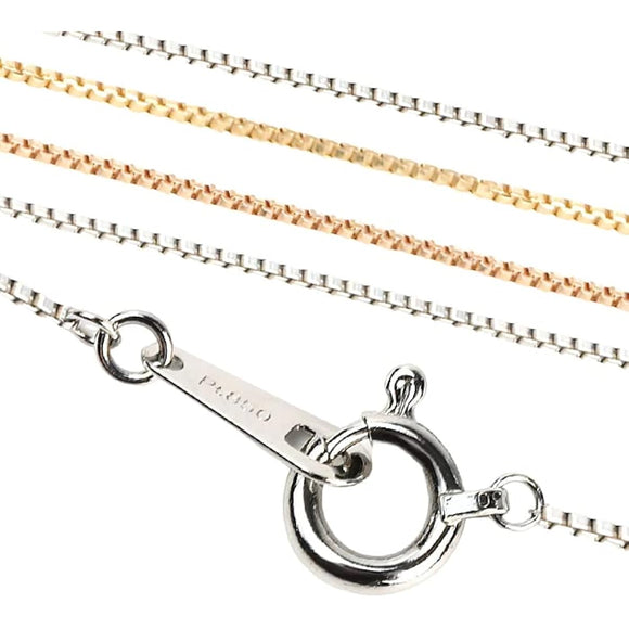Okko Venetian Chain Necklace Women's Width 0.45mm Platinum 850 45cm