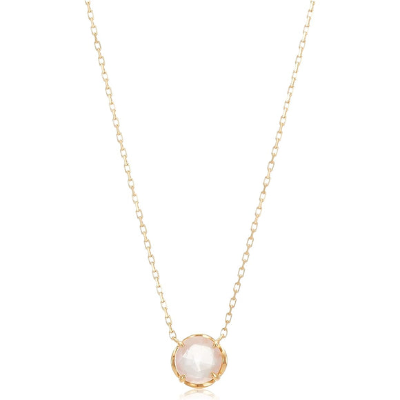 [Vendome Aoyama] K10YG Rose Quartz Necklace AJVN157540RQ Yellow Gold