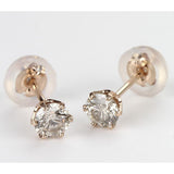 [Sophias & D.] Earrings Natural Diamond 0.1 carat Pink Gold 18K PG 0.1ct Made in Japan 298-616