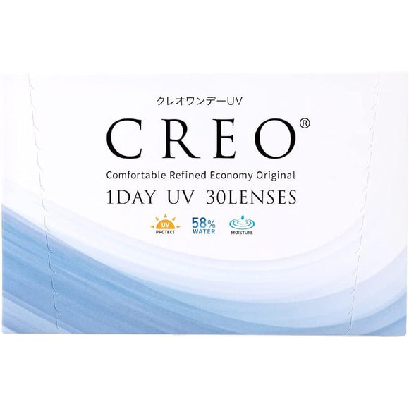 Creo One Day UV Moist 30 sheets 1 box (daily disposable contact lenses) [High water content] [BC] 8.7 UV protection