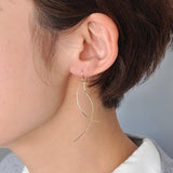 [Vendome Aoyama] [Kengo Kuma + MA,YU] K10 Yellow Gold Pasta Earrings [Kengo Kuma] KMJA0086 Yellow Gold