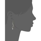 [VA Vendome Aoyama] K10YG Freshwater Pearl Wave Chain Earrings GJVA0189 PF