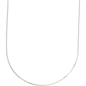 [Fairy Callet] White Gold Necklace K18WG Venetian Chain (Slide Adjuster 0.7mm Width 45cm)