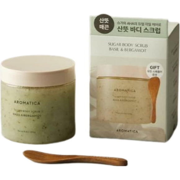 (aromatica) Aromatica Body Scrub 250g (Sugar Body Scrub Basil & Bagamot) Body Skin Care