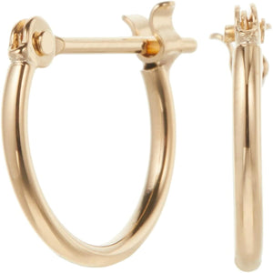 [Piena] K18 18K Gold Hoop Mini Small Simple Inner Diameter Approx. 8.5mm Made in Japan Earrings for Women