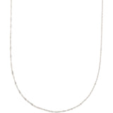 [Fairy Cullet] White Gold Necklace K18WG Screw Chain 40cm (Width 0.9mm Approx. 0.8g)