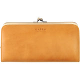 Nafka nafka Clasp Wallet Wallet Women's Long Wallet Genuine Leather Mostro Leather Garcon Women's Wallet Made in Japan NFK-72001 Yellow