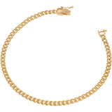 [Fairy Cullet] 18K Gold Bracelet K18 2-sided S Kihei Chain Made in Japan Certification Stamp 7g 18cm Middle Clasp