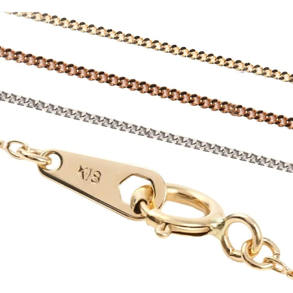 OKKO Kihei Chain Necklace Chain Only Women's K18 Thin Width 0.69mm Yellow Gold 40cm