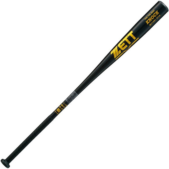 ZETT BKT1091 Baseball Knock Metal Bat Hard Soft Softball Black 26.8 inches (68 cm)