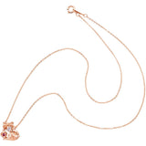 [White Clover] Kuromi Dancing Stone Necklace Heart Sanrio Pendant Pink SAKU-N052PG Women's