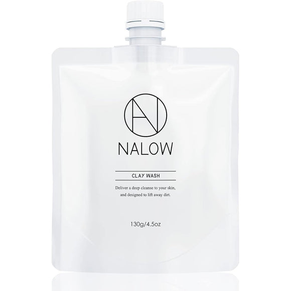 NALOW Clay Wash Facial Cleanser Foam Type Additive-free Formula White Lily Scent 130g