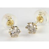 [Sophias & D.] Earrings Natural Diamond 0.1 carat Yellow Gold 18K YG 0.1ct Made in Japan 298-621