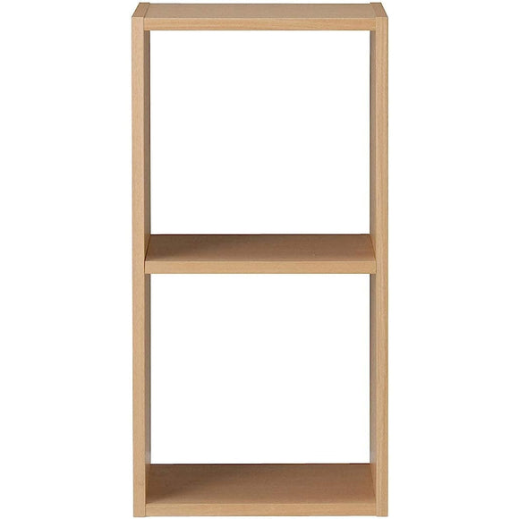 MUJI Stacking Shelf 37263154, 2 Tiers, Oak Wood, (W x D x H) 16.5 x 11.2 x 32.1 inches (42 x 28.5 x 81.5 cm)
