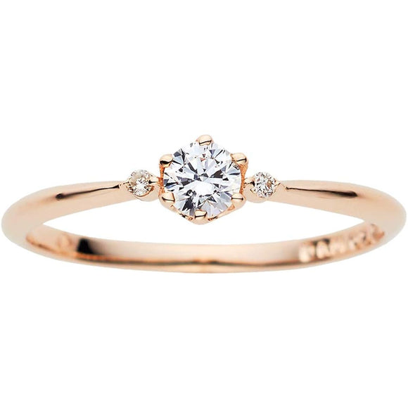 [VIH Vendome Aoyama] Ring 925 Silver Diamond 0.01ct Cubic Zirconia Pink Gold Plated No. 11 GS9R801311DI