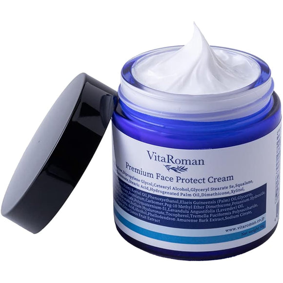 Vitaroman Premium Face Protect Cream Trehalose  Luxurious All-in-one Moisturizing Cream 58g