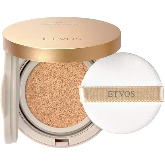 Etvos Mineral Glow Skin Cushion (with case and puff) SPF32 PA+++ 12g #Natural Base Makeup Human Ceramide