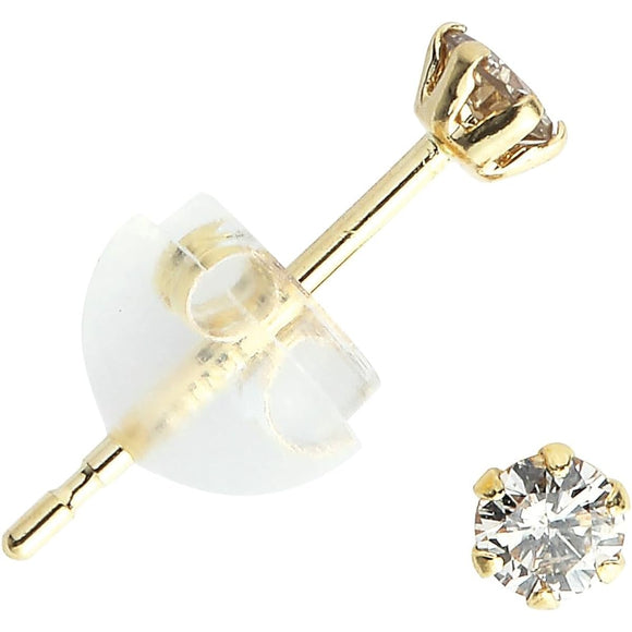 [Sophias & D.] Earrings Natural Diamond 0.1 carat Yellow Gold 18K YG 0.1ct Made in Japan 298-621