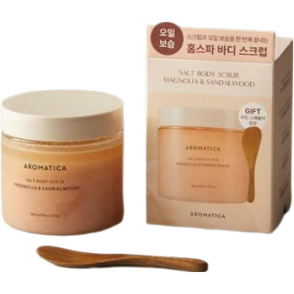 (aromatica) Aromatica Body Scrub 250g (Salt Body Scrub Magnolia & Sandalwood) Body Moisturizing Care