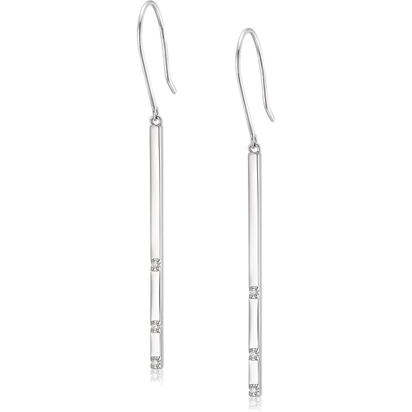 [Vendome Aoyama] Earrings Platinum Modern Long APVA2578 DI