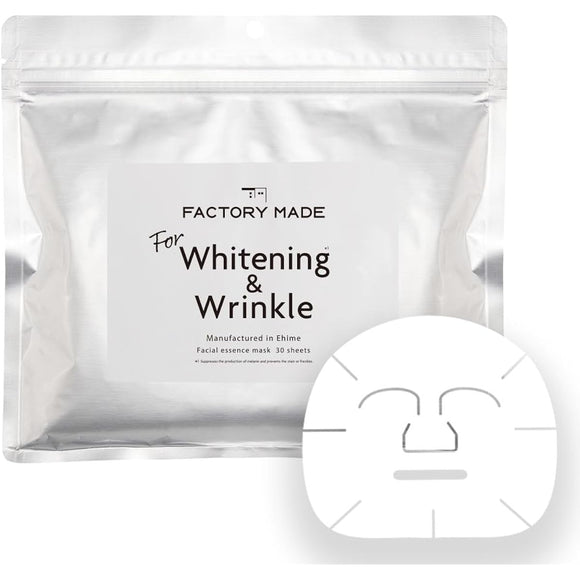 FACTORY MADE Facial Essence Mask 30 Sheets (Medicated Whitening & Wrinkle Improvement 30P (Niacinamide))