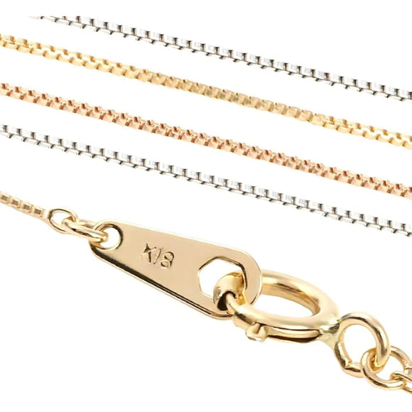 OKKO Venetian Chain Necklace Chain Only Women's K18 Thin Width 0.45mm Yellow Gold 40cm