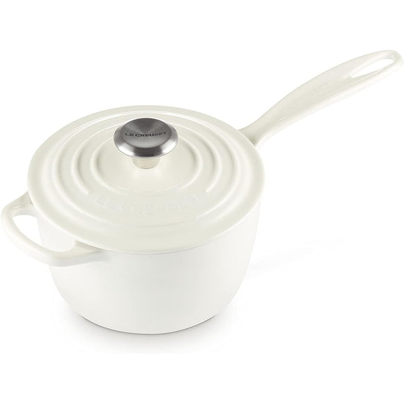 Le Creuset Enameled Cast Iron Signature Saucepan, whites