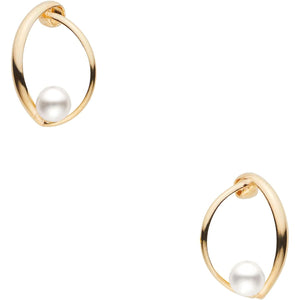 VA Vendome Aoyama Earrings K10 Yellow Gold Freshwater Pearl GAVA0353 PF