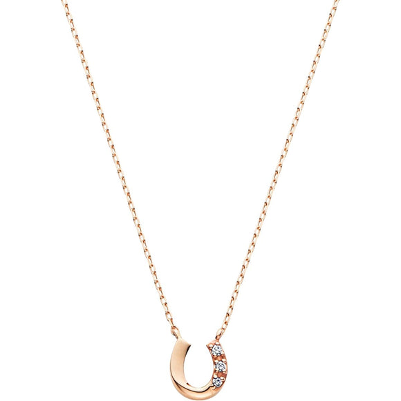 Vendome Aoyama Necklace K10 Pink Gold Horseshoe AJAN149140DI